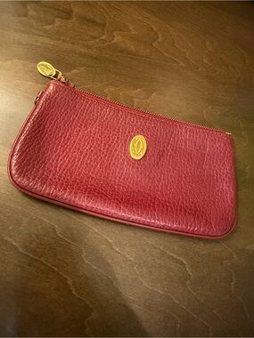 Cartier Must de Cartier Bordeaux Leather Pouch